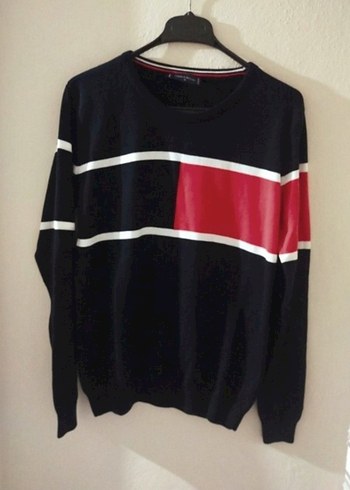 m Beden Tommy Hilfiger Siyah Erkek Triko Kazak
