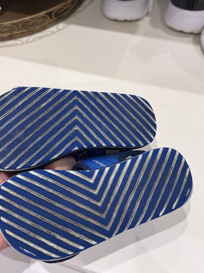 Mavi Erkek Çocuk Lacoste Cırt Cırtlı Terlik/ sandalet - Görsel 2