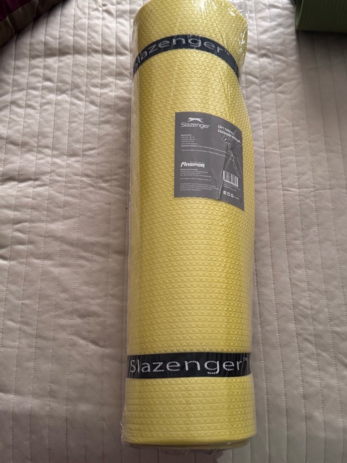 Slazenger Çift Taraflı Sarı Egzersiz Minderi - Görsel 2