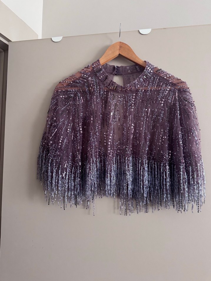 Vintage Tarzda Uzun Kollu Uzun Elbise - Görsel 5