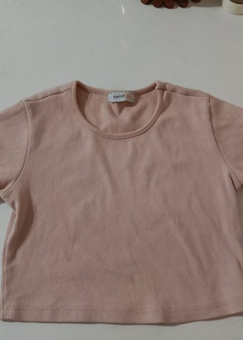 Bej Basic Kısa Kollu crop