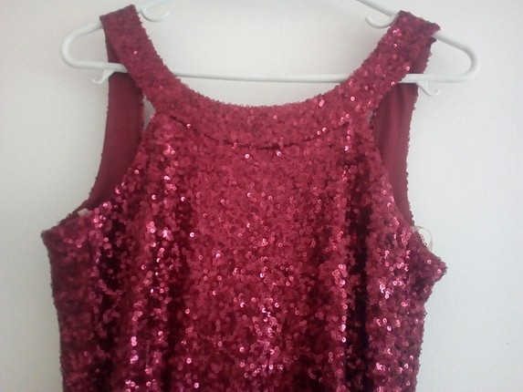 bordo payet balık model elbise