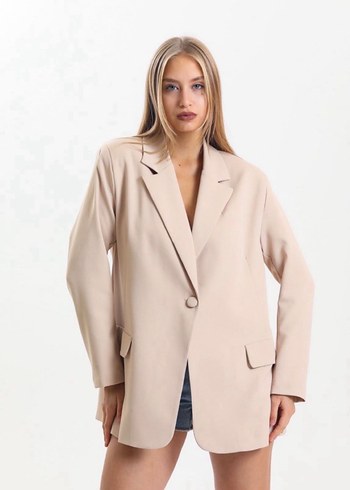 Bej blazer ceket