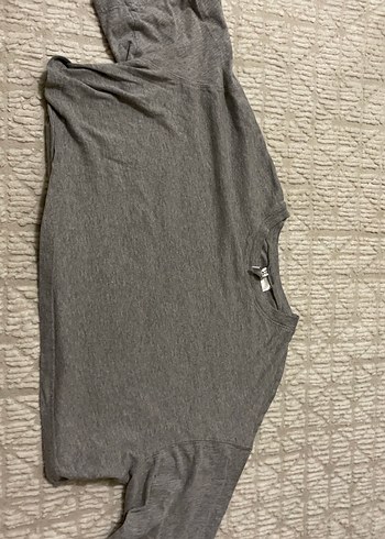 Gri Keten Erkek Tişört - Görsel 3