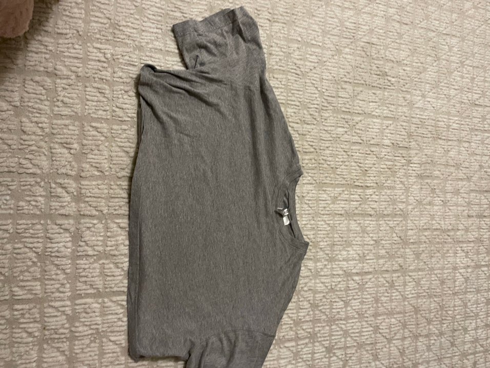 Gri Keten Erkek Tişört - Görsel 2