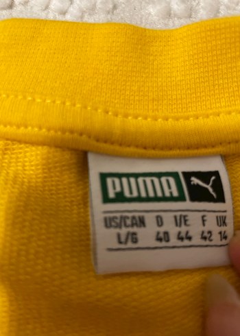 Sarı Puma Kadın V Yaka Sweatshirt Puma orjinal - Görsel 3
