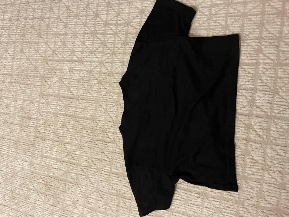 Siyah Kadın Süet Crop Top - Görsel 3