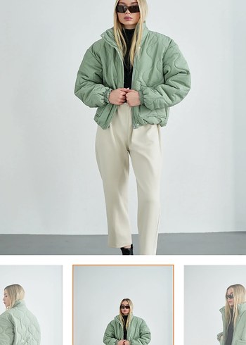 Kapitone desenli mont - Görsel 5