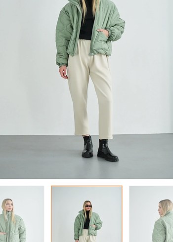 Kapitone desenli mont - Görsel 3