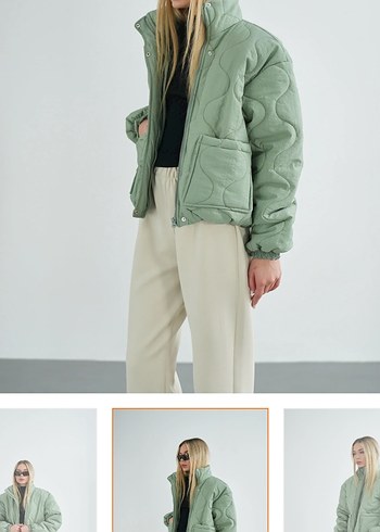 Kapitone desenli mont - Görsel 6