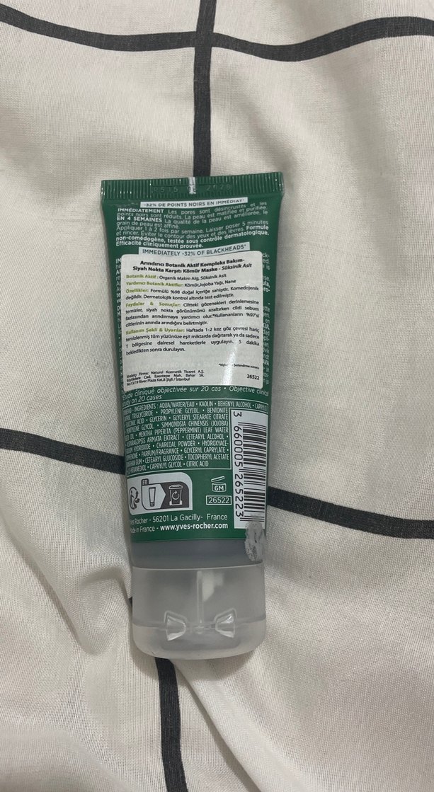 Yves Rocher Sebo Active Clear Kömür Maskesi 75 ml - Görsel 4