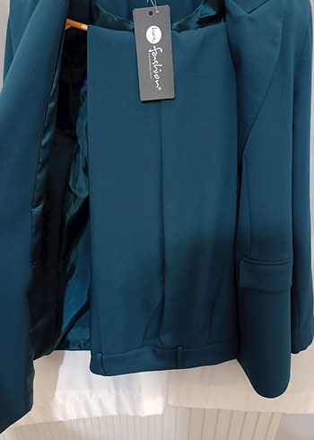 m Beden Düğmeli Kadın Blazer Ceket pantolon takım