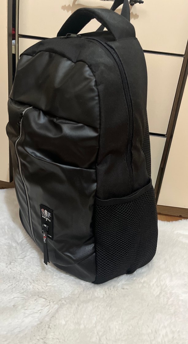 Siyah Baskılı Fermuarlı Erkek Sırt Çantası - Görsel 3