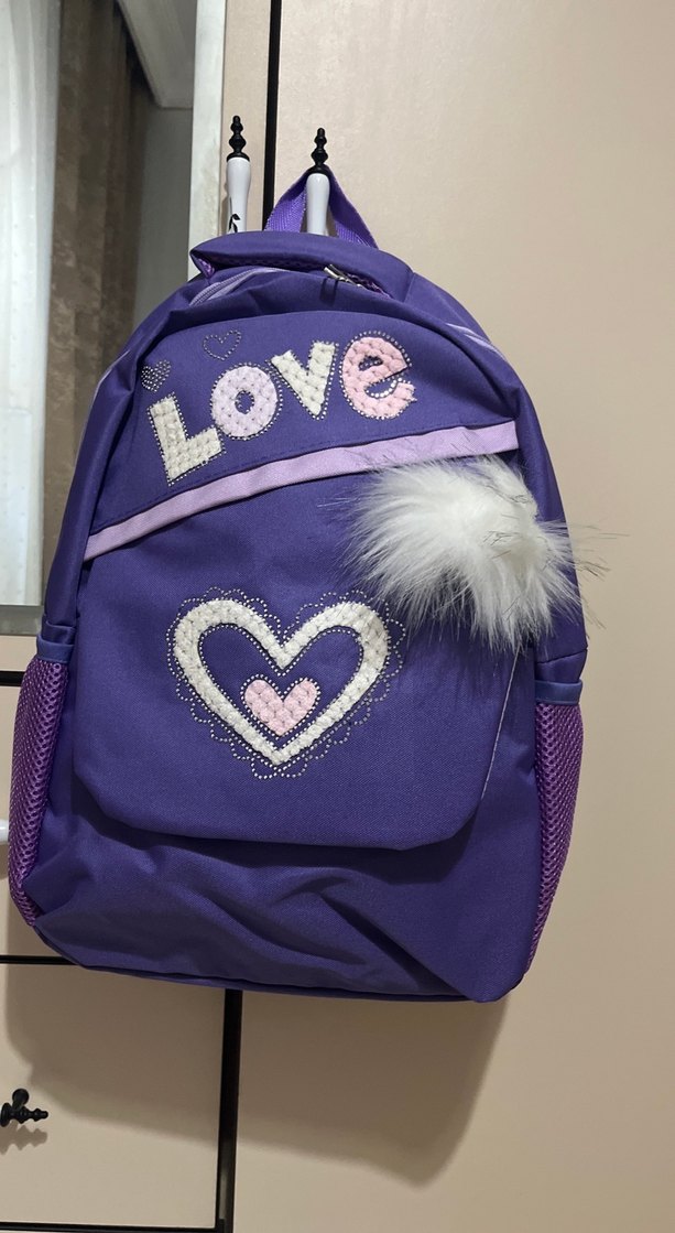 Mor Kalpli Çocuk Okul Çantası - Görsel 4