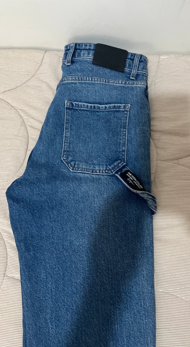 Kadın Açık Lacivert Bol Kesim Kot Pantolon - Görsel 3