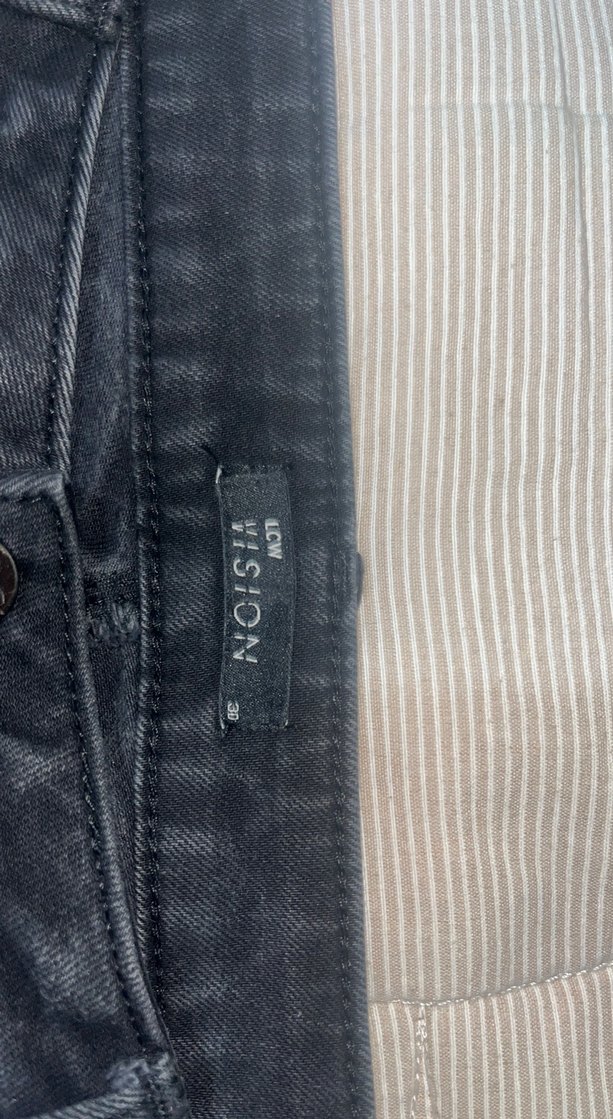 Nakışlı Siyah Denim Kadın Pantolon - Görsel 2