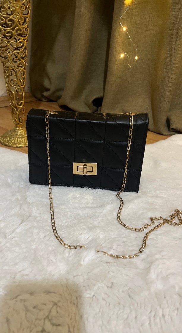 Zincir Detaylı Modern Klasik Deri Kadın Çanta - Görsel 2