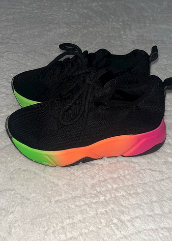 Renkli Bağcıklı Kadın Spor Ayakkabı - Görsel 2