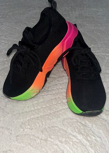 Renkli Bağcıklı Kadın Spor Ayakkabı - Görsel 3