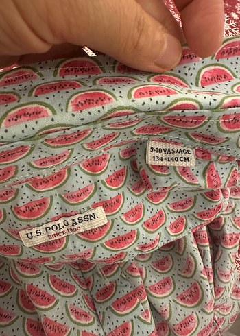 U s polo karpuz desenli kolsuz  gömlek - Görsel 2