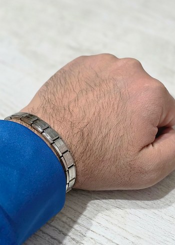 316L Paslanmaz Şık Unisex Çelik Bileklik - Görsel 6