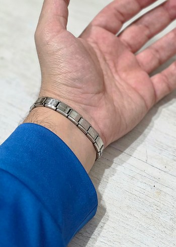 316L Paslanmaz Şık Unisex Çelik Bileklik - Görsel 5