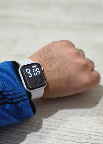 Led Gostergeli Beyaz Saat - Görsel 5