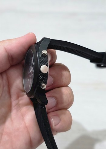 Şık Analog Siyah Saat  - Görsel 5