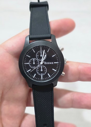 Şık Analog Siyah Saat  - Görsel 6