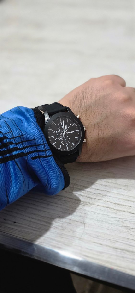 Şık Analog Siyah Saat  - Görsel 4