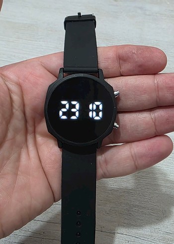 Şık Led Göstergeli Siyah Saat  - Görsel 6