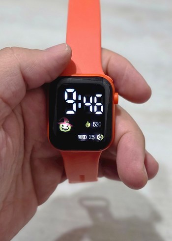 Led Gostergeli Turuncu Saat - Görsel 5