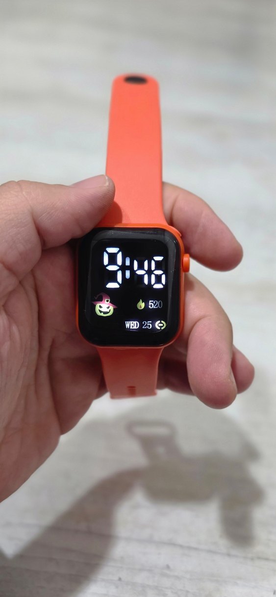 Led Gostergeli Turuncu Saat - Görsel 5