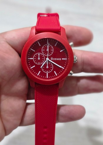 Şık Analog Kırmızı Saat  - Görsel 6