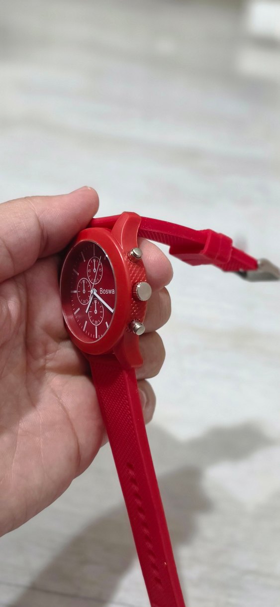 Şık Analog Kırmızı Saat  - Görsel 5