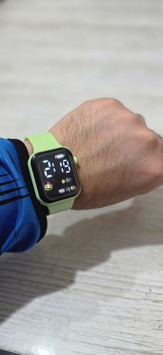 Led Gostergeli Yeşil Saat - Görsel 2