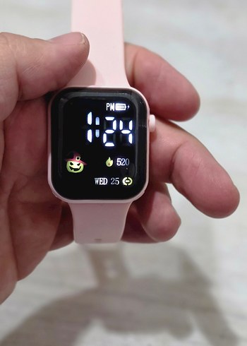 Led Gostergeli Pembe Saat - Görsel 3