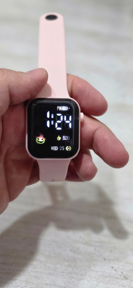 Led Gostergeli Pembe Saat - Görsel 3