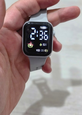 Led Gostergeli Gri Saat - Görsel 5