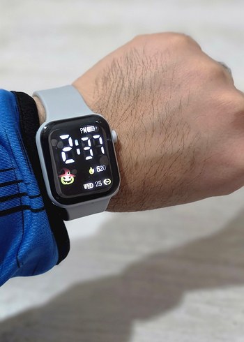 Led Gostergeli Gri Saat - Görsel 2