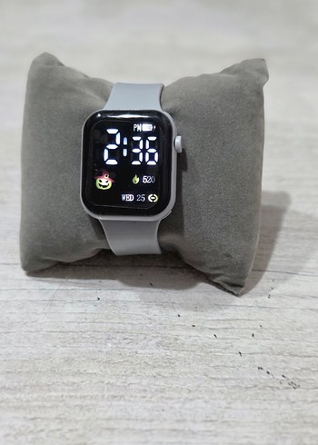 Led Gostergeli Gri Saat - Görsel 4