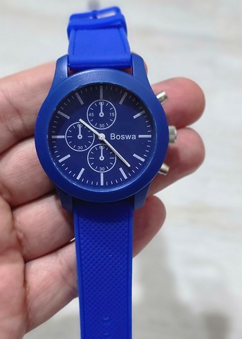 Şık Analog Mavi Saat  - Görsel 6