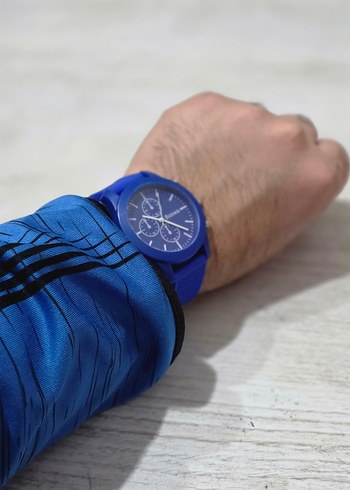 Şık Analog Mavi Saat  - Görsel 2