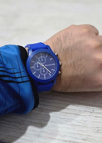 Şık Analog Mavi Saat  - Görsel 4