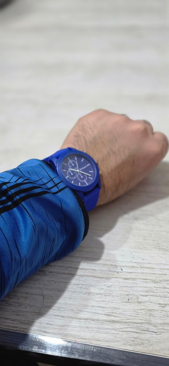 Şık Analog Mavi Saat  - Görsel 2