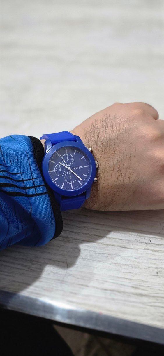 Şık Analog Mavi Saat  - Görsel 4