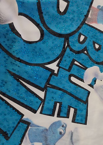 Mavi Baskılı Hamile Sweatshirt - Görsel 3