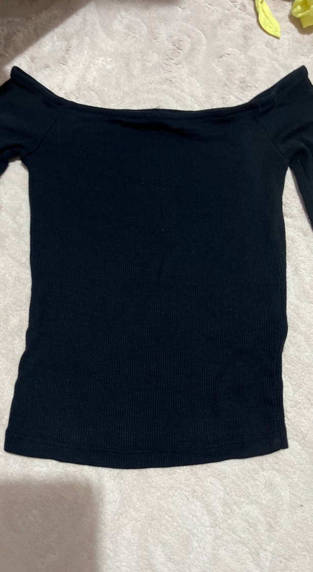 Kadın Siyah Pamuklu Uzun Kollu Bluz - Görsel 3