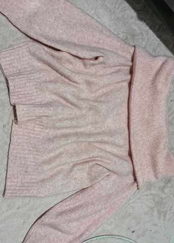 Pembe Triko Kadın Mini Kazak - Görsel 3