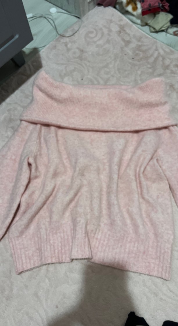 Pembe Triko Kadın Mini Kazak - Görsel 2